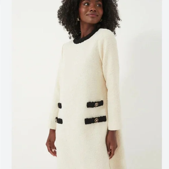 Tuckernuck Cream Sheath Dress with Peter Pan Collar - Picture 4 of 16